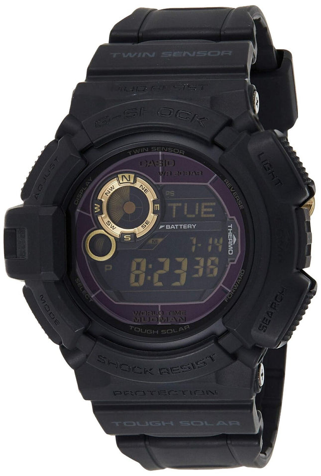 Casio Men's G Shock Digital Quartz Black Solar Watch G-9300GB-1DR