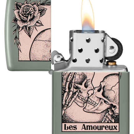 Zippo Death Kiss Design Sage Pocket Lighter 48594-104164