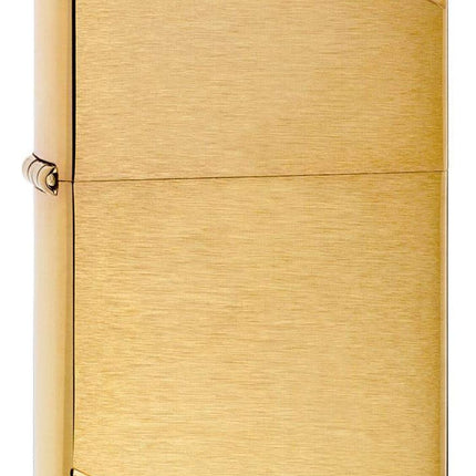 Zippo 240 Vintage Brushed Brass with Slashes Pocket Lighter, Classic