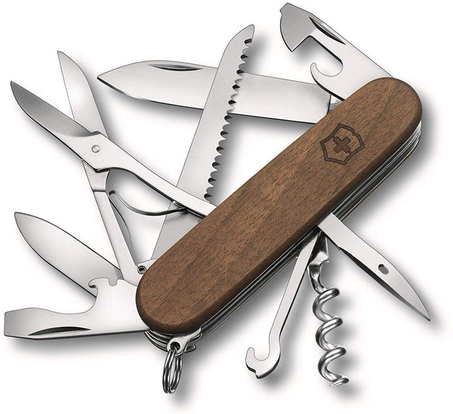 Victorinox Huntsman Wood Swiss Army Pocket Knife, Medium, Multi Tool 1.3711.63