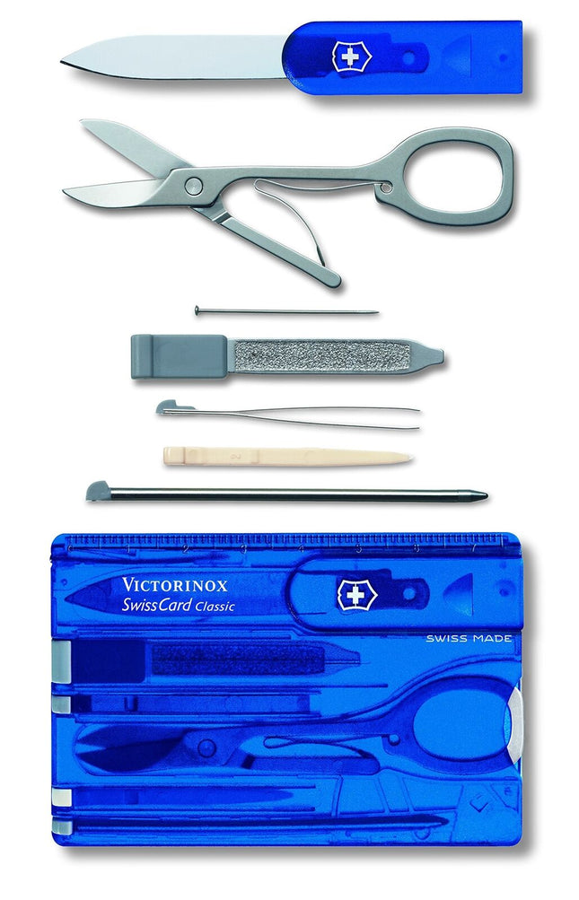 Victorinox Swiss Card Translucent Blue Blister Pack 0.7122.T2B1