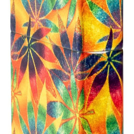 Zippo Cannabis Design 540 Tumbled Brass Pocket Lighter