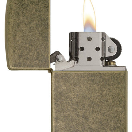 Zippo Armor Pocket Lighter, Tumbled Brass 201FB-000125