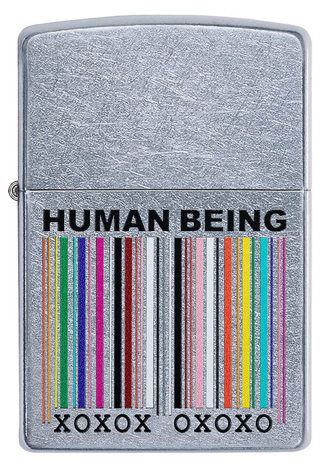 Zippo Human Being Design Street Chrome Pocket Lighter 49578-089194