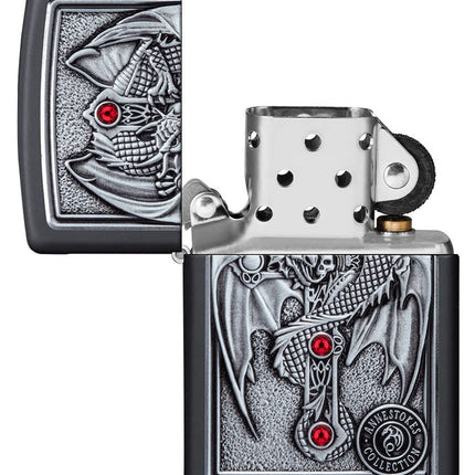 Zippo Anne Stokes Gothic Guardian Emblem Pocket Lighter 49755-094291