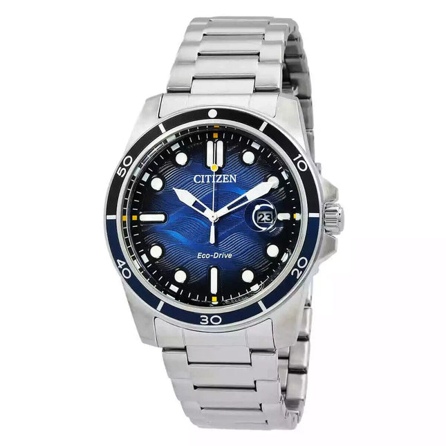 Citizen Men's Marine 1810 Eco-Drive Blue Dial Watch - AW1810-85L