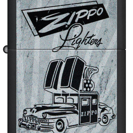 Zippo Car Design Black Matte Pocket Lighter 48572-103763