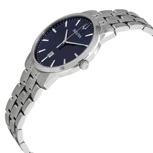 Bulova Men's Sutton Quartz Blue Dial Watch - 96B338 NEW