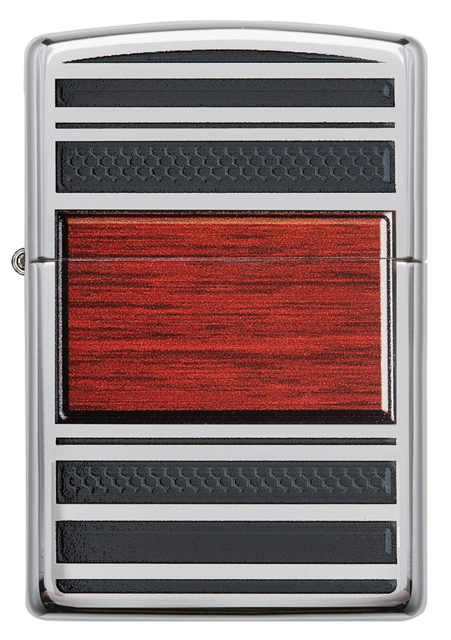 Zippo Wood Grain High Polish Chrome Pipe Pocket Lighter, One Size, Model Numb...