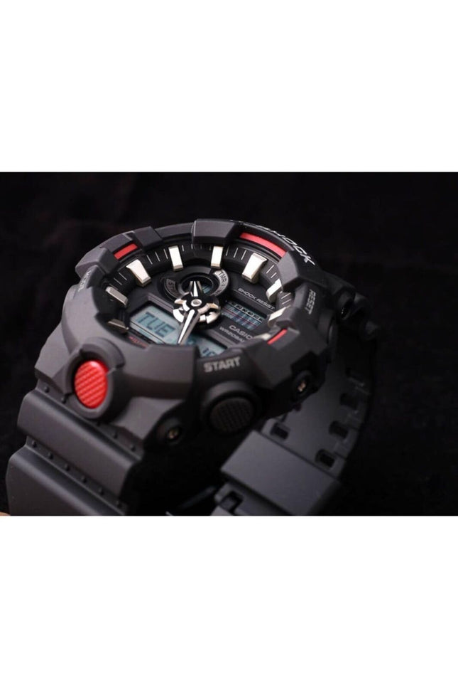 Casio Men's Watch -Digi Super LED 3D Black/Red GA-700-1AHDR