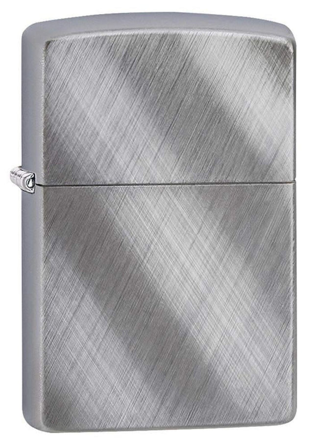 Zippo Diagonal Weave Brushed Chrome Pocket Lighter 28182-000009