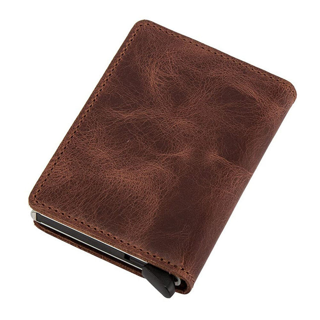Secrid - Slim Wallet Genuine Vintage Leather RFID Safe Card Case 12 Cards SV-...