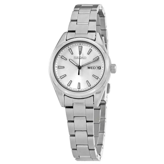 Seiko Ladies Neo Classic Quartz Silver Dial Watch - SUR349P1 NEW