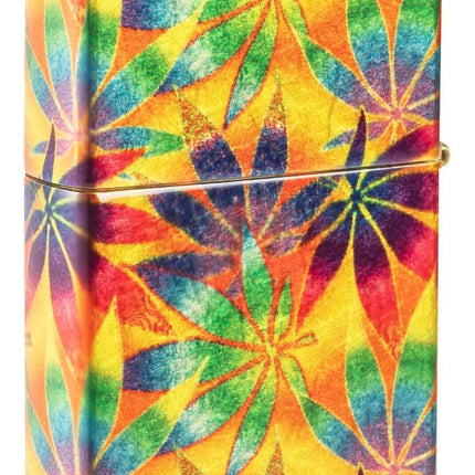 Zippo Cannabis Design 540 Tumbled Brass Pocket Lighter