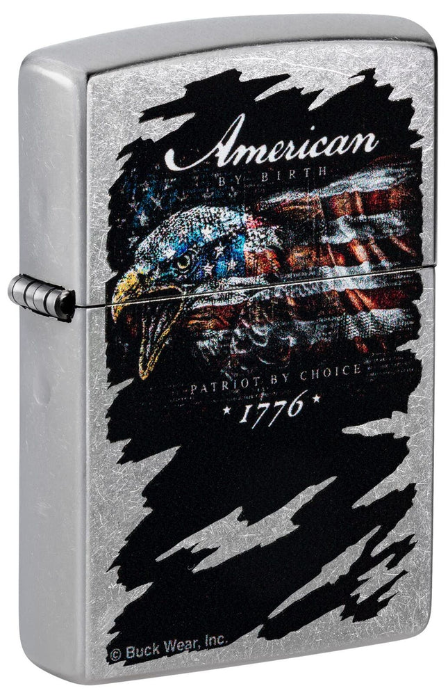 Zippo Buckwear Design Eagle Flag Street Chrome Pocket Lighter 48633-103783