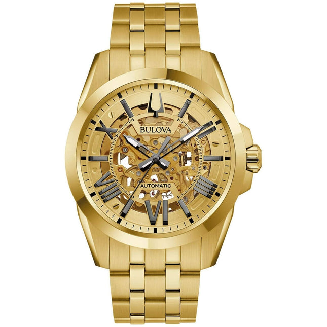 Bulova Men's Sutton Chrono Automatic Gold-Tone Watch 43mm 97A162