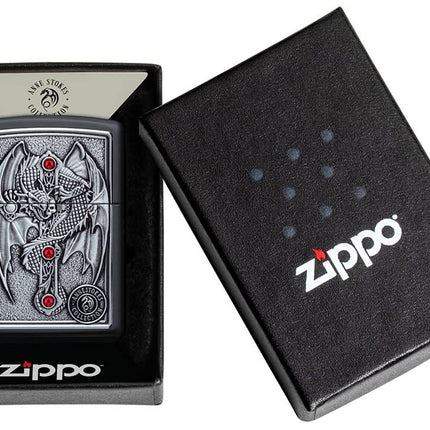 Zippo Anne Stokes Gothic Guardian Emblem Pocket Lighter 49755-094291