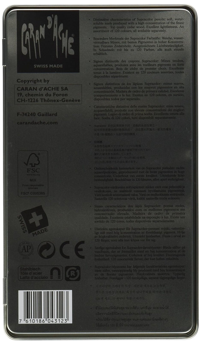 Caran D'ache Supracolor Metal Box Set Of 12 (3888.312)
