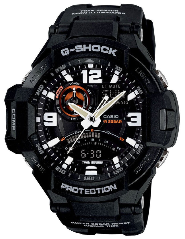 Casio G-Shock Gravitymaster Twin Sensor Aviation Men's Watch GA-1000-1ADR