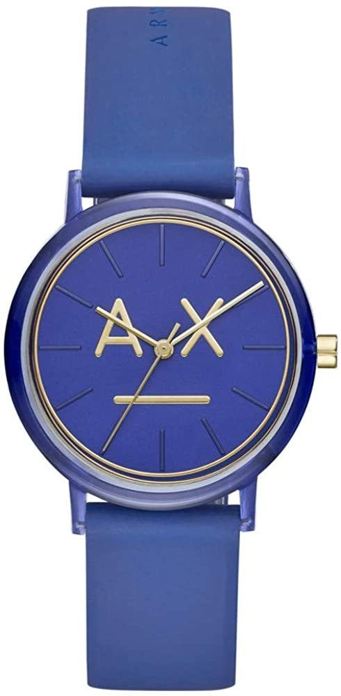 Armani Exchange Quartz Watch with Silicone Strap AX5558
