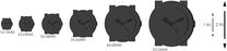 Raymond Weil Women's Toccata Stainless Steel Swiss-Quartz Watch with Satin Strap, Black, 20 (Model: 5388-PC5-20001)