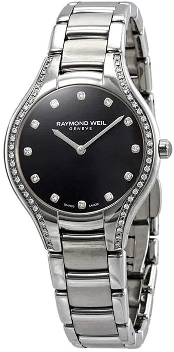 Raymond Weil Noemia Black Dial Ladies Diamonds Watch 5132-STS-20081
