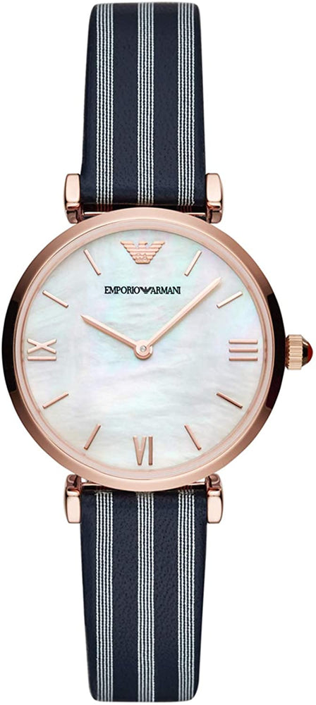 Emporio Armani Women's Two-Hand Rose Gold-Tone Stainless Steel Watch AR11224