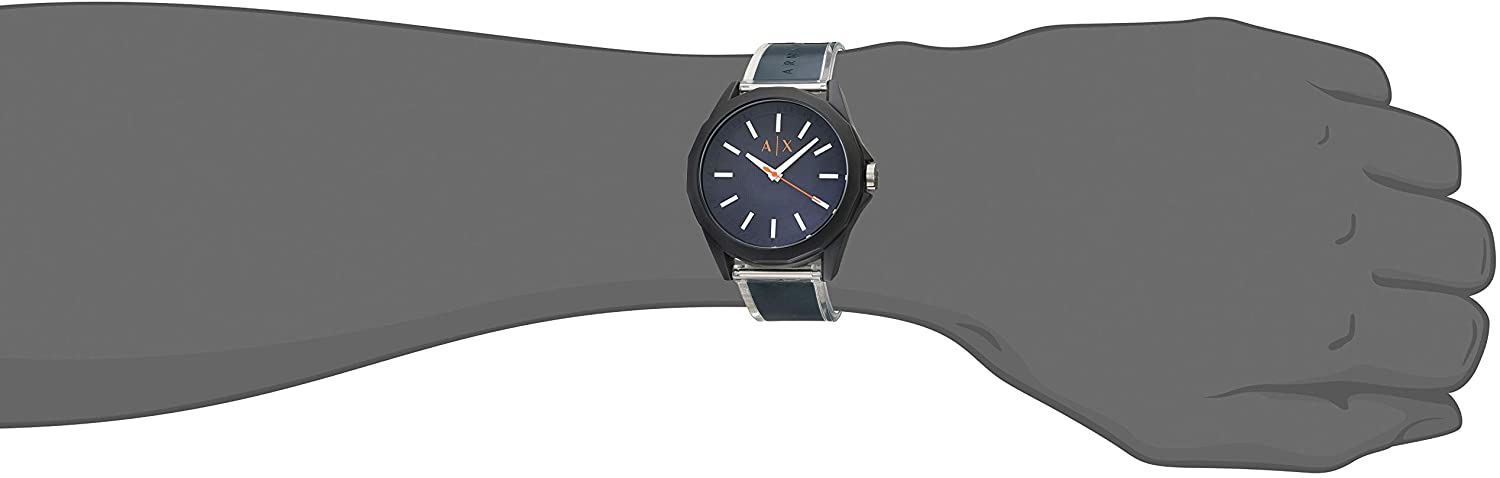 Armani Exchange Men's Drexler Three-Hand Gray-Tone Nylon Watch AX2642