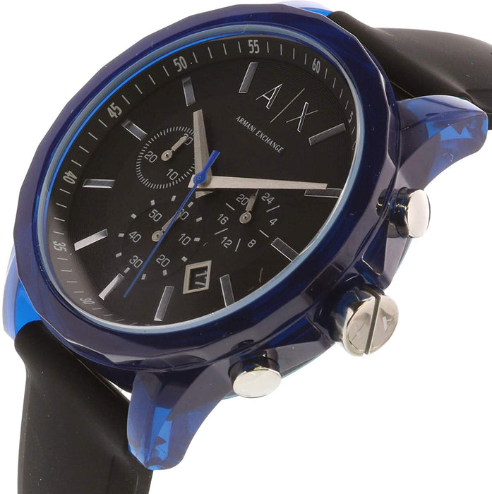 Armani Exchange Men's Chronograph Blue-Tone Nylon Watch AX1339
