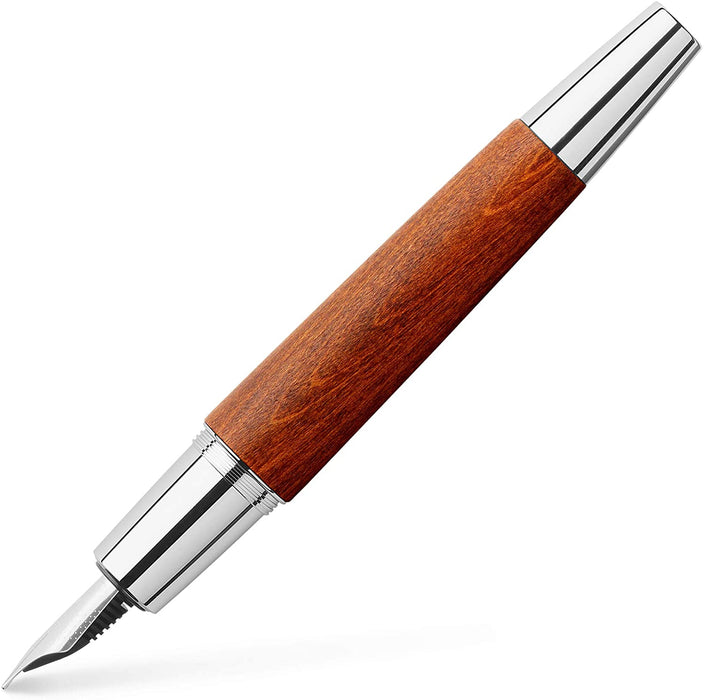 Faber-Castell e-motion 148200 Fountain Pen Wood/Chrome Includes Gift Box