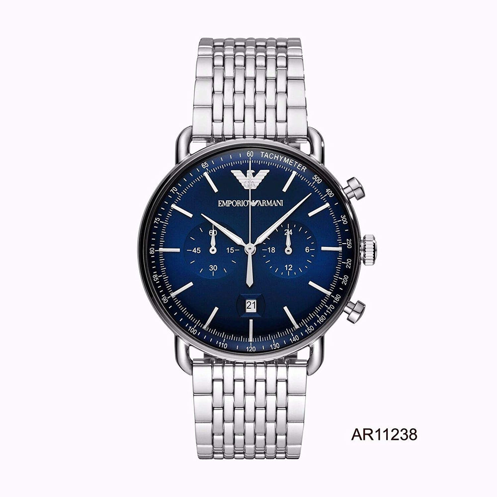 Emporio Armani Aviator Chronograph AR11238 Quartz Blue Dial Men's Watch