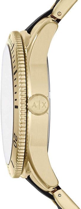 Armani Exchange Men's Three-Hand Date Gold-Tone Stainless Steel Watch AX1825