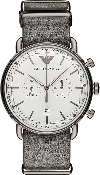 Emporio Armani Men's Chronograph Gunmetal-Tone Stainless Steel Watch AR11240