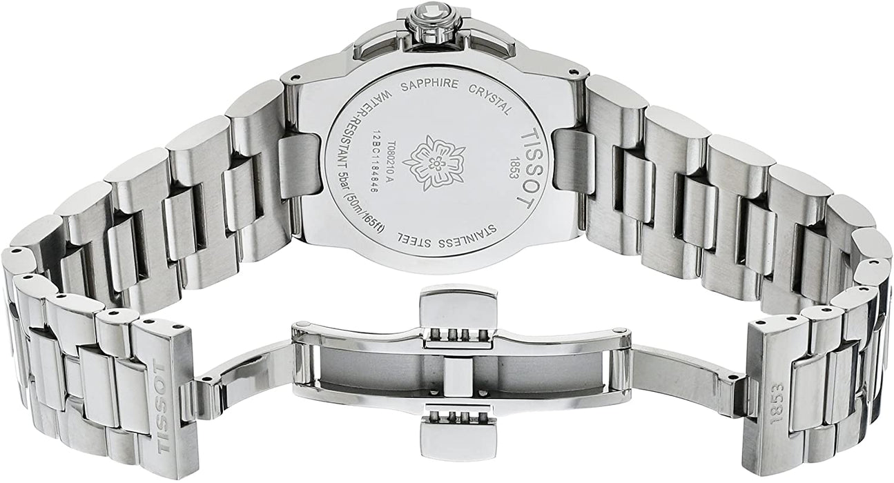 Tissot Women's 'T Sport' White Diamond Dial Stainless Steel Quartz Watch T080.210.11.016.00