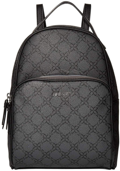 nine west black backpack - gently used -... - Depop