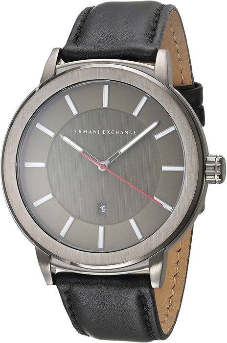 Armani Exchange Men's Three-Hand Date Gunmetal-Tone Stainless Steel Watch AX1473