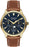 Movado Women's Heritage Yellow Gold Watch with a Printed Index Dial, Brown/Gold/Blue (Model 3650010)