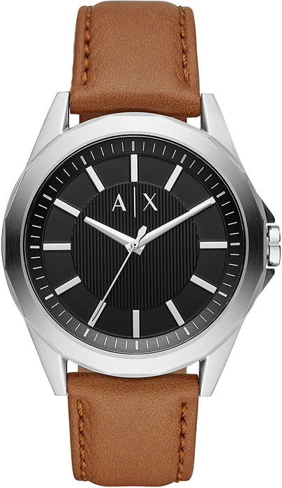Armani Exchange Mens Analogue Quartz Watch with Leather Strap AX2635