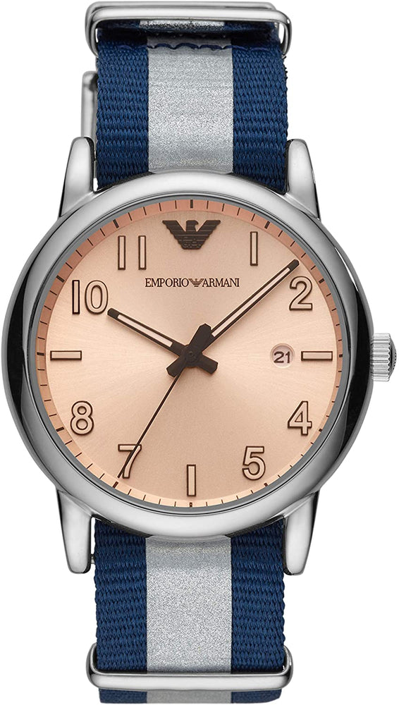 Emporio Armani Mens Analogue Quartz Watch with Nylon Strap AR11212