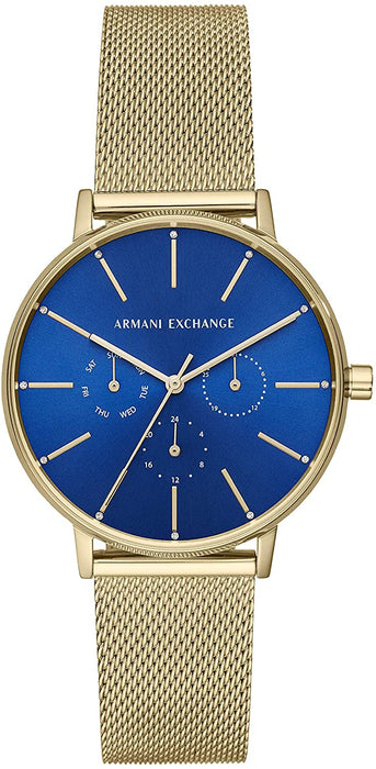 Armani Exchange Women's Quartz Watch with Stainless Steel Strap, Gold, 16 (Model: AX5554)