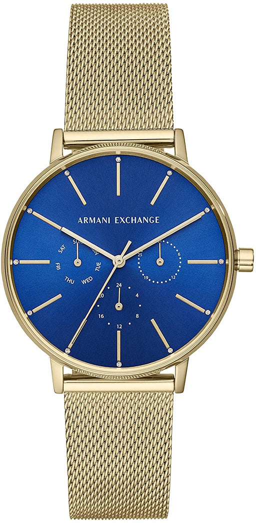 Armani Exchange Women's Quartz Watch with Stainless Steel Strap, Gold, 16 (Model: AX5554)