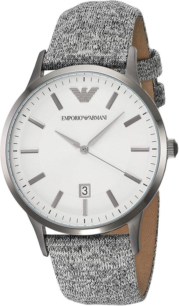 Emporio Armani Men's Three-Hand Date Gunmetal-Tone Stainless Steel Watch AR11260