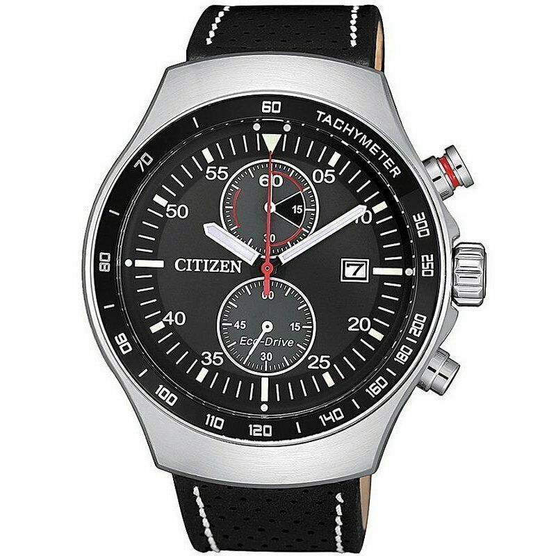 Citizen Men's Eco-Drive Chronograph Stainless Steel Watch CA7010-19E NEW