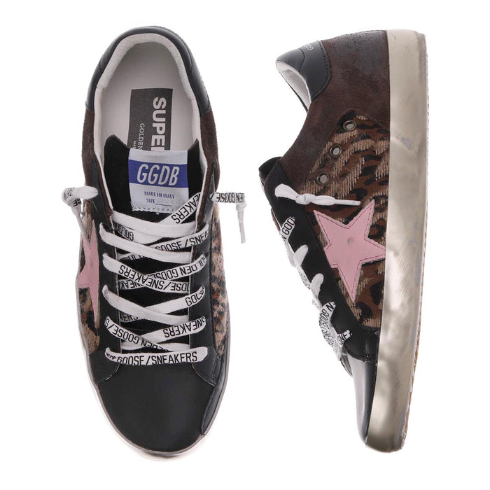 Golden Goose Super-Star Sneakers Leopard-Print GWF00103.F000193.80217 US 7 EU 37